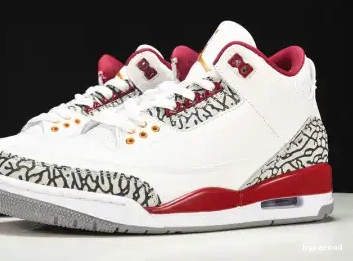 Hyperoad  Retro Red” Jordan Air 3 “Cardinal 0428